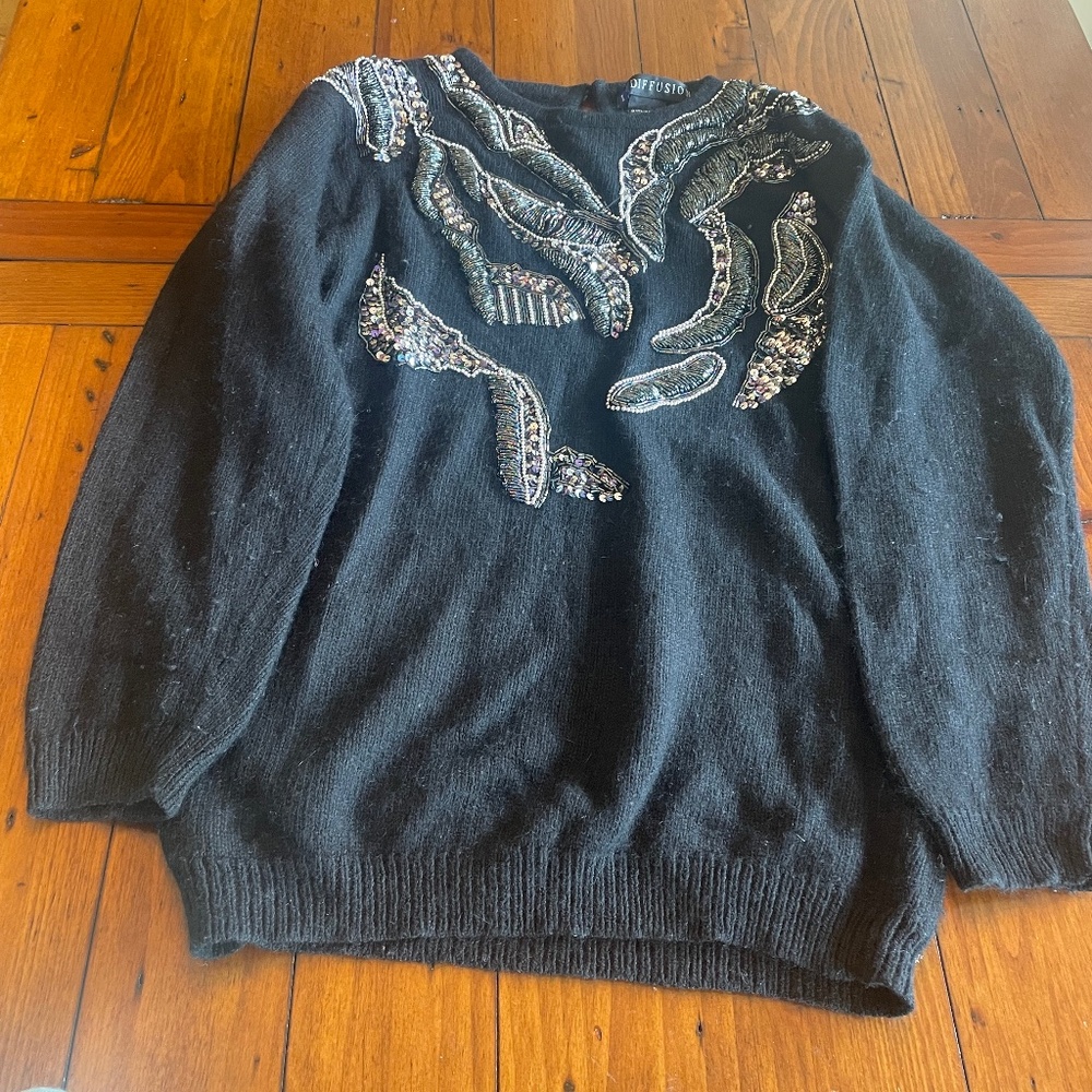 Beautiful Sparkly Black Sweater